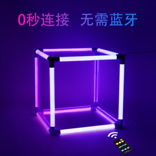 造型音乐灯管ktv酒吧立方形定制拼接商场装 吊线橱窗氛围灯 饰立式