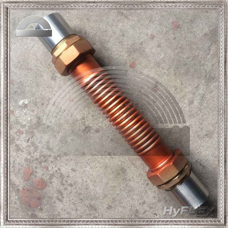 1.2寸 工业铜波纹软管 耐腐蚀水管 螺母外螺纹接头 DN32 32MM