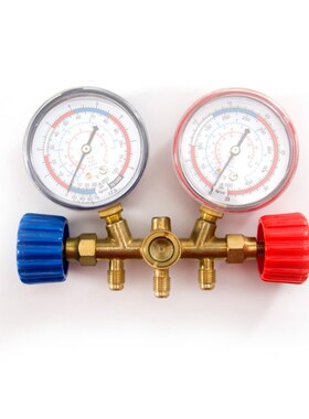 家用空调加氟双表阀CT-536G铜表R22R134R410汽车空调冷媒表工具