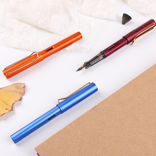 烂笔头757M礼盒版正姿钢笔金属礼品笔可换墨囊吸墨器两用学生钢笔