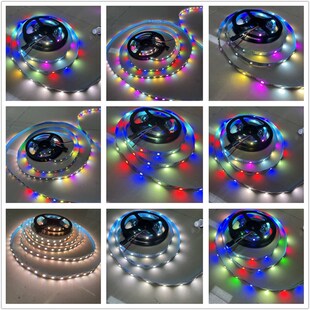 5v单点单控RGBW幻彩四合一跑马编程流水SK6812全彩内置IC炫彩灯带