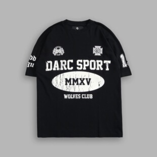 DARCSPORT狼头短袖男女美式运动健身休闲宽松印花圆领棉质T恤