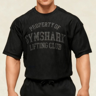 GYMSHARK LIGHTWEIGHT竹节棉短袖男士运动休闲透气宽松舒适棉t恤