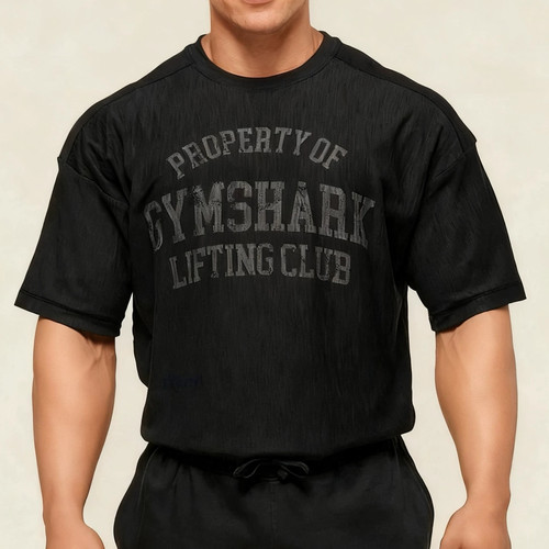 GYMSHARK LIGHTWEIGHT竹节棉短袖男士运动休闲透气宽松舒适棉t恤
