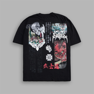 DARCSPORT武士道系列健身T恤美式潮牌男女士大码纯棉圆领短袖上衣