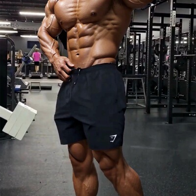速干透气！肌肉鲨鱼五分运动短裤