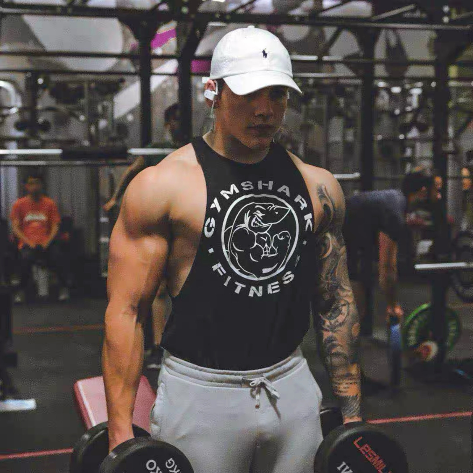 GYMSHARK LEGACY鲨鱼坎肩男士美式运动健身宽松弹性棉质无袖背心