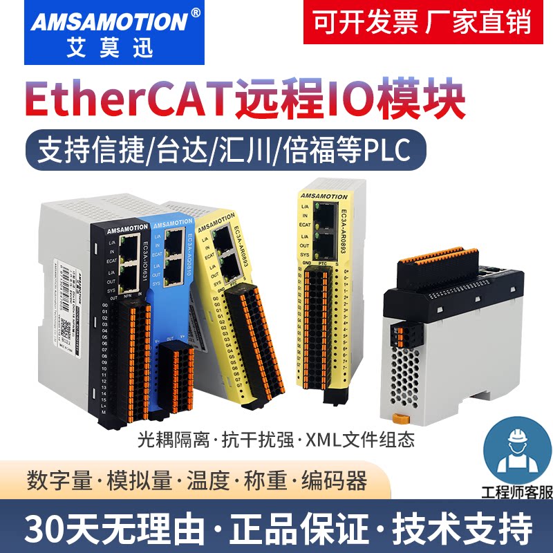 艾莫迅EtherCAT远程io模块双网口图片