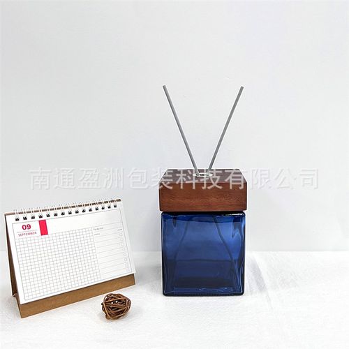 1000ML彩色正方形玻璃空瓶无火香熏瓶分装香氛瓶室内补充液