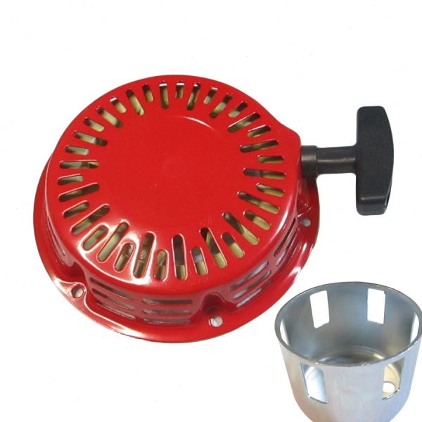 168/170汽油机手拉盘启动器回弹器2--3KW发电机拉盘带启动鼓