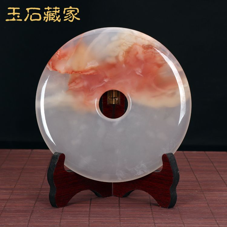 天然阿富汗玉石平安扣摆