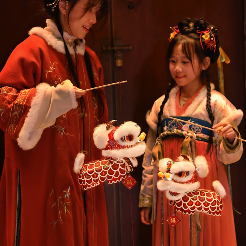手提醒狮灯笼古风新年春节传统儿童舞龙diy宫灯花灯手工材料包