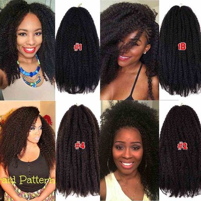 Marley Crochet braids Afro kinky Gcurly hair extension 假发