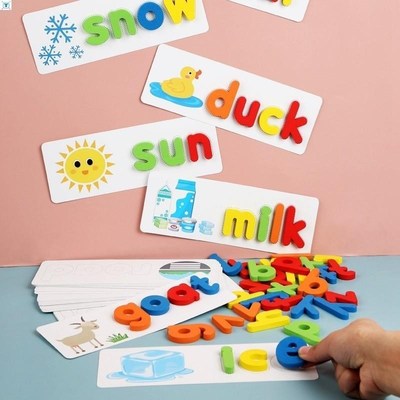Montessori Toys For Kids English SpellS Words Math