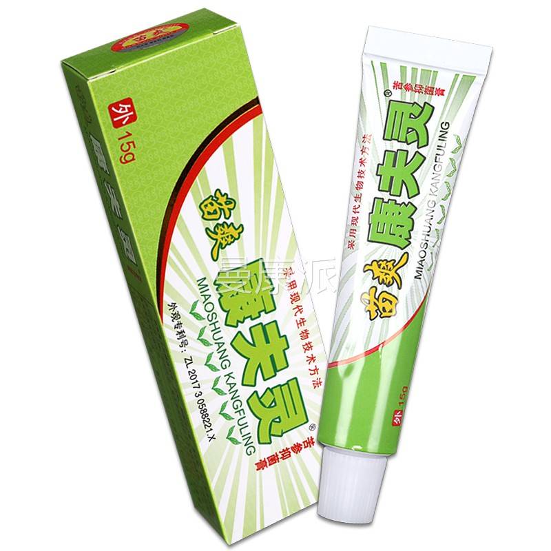 苗爽康夫灵正品买2送1 软膏草本抑菌包皮肤外膏 PLO康肤乳灵膏用