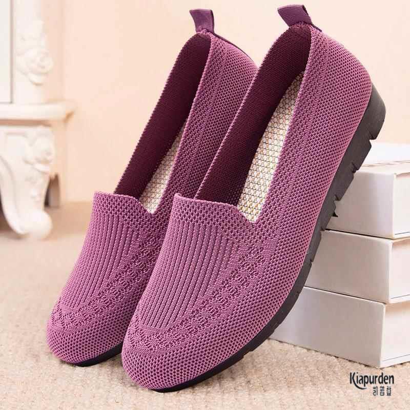 老北京布鞋女夏季新款大码41一43网面透气舒适防滑中老年妈妈鞋子