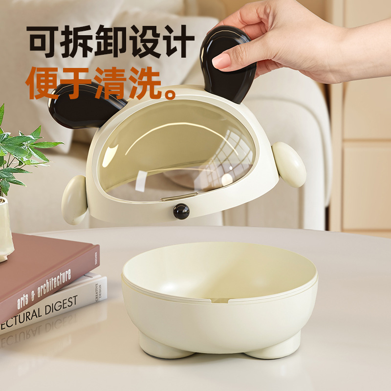 收银台糖果收纳盒塑料透明带盖桌面卡通创意吧台多功能茶包收纳盒