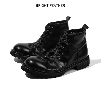 英伦风马丁靴男款真皮高帮皮鞋