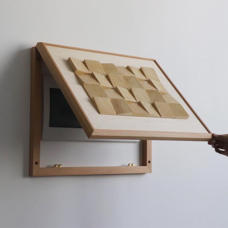 配电箱装饰画遮挡盖板电表箱实木画框外壳盖子定制电Y闸开关保护