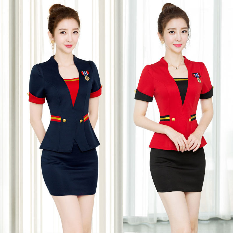 酒店桑拿按摩足浴技师工作服女夜场KTV沐足店美T容服工衣套装夏季