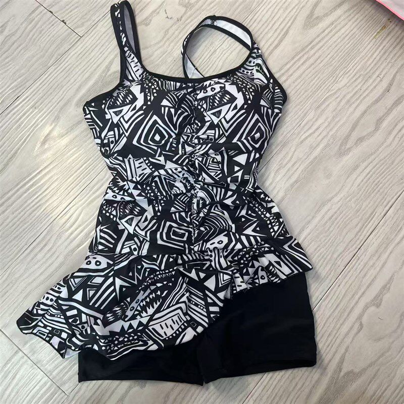 2523宽肩带裙式平角裤泳衣女士D固定胸垫带裙摆显瘦保守温泉海滩,运动/瑜伽/健身/球迷用品,连体泳衣,淘宝优惠券,粉丝福利购,淘宝优惠卷