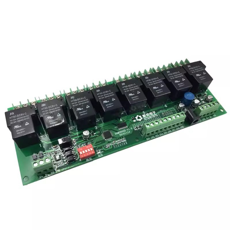 DAM0808D继电器控制开关 8路30A大电流继电器输出 8路光耦隔离