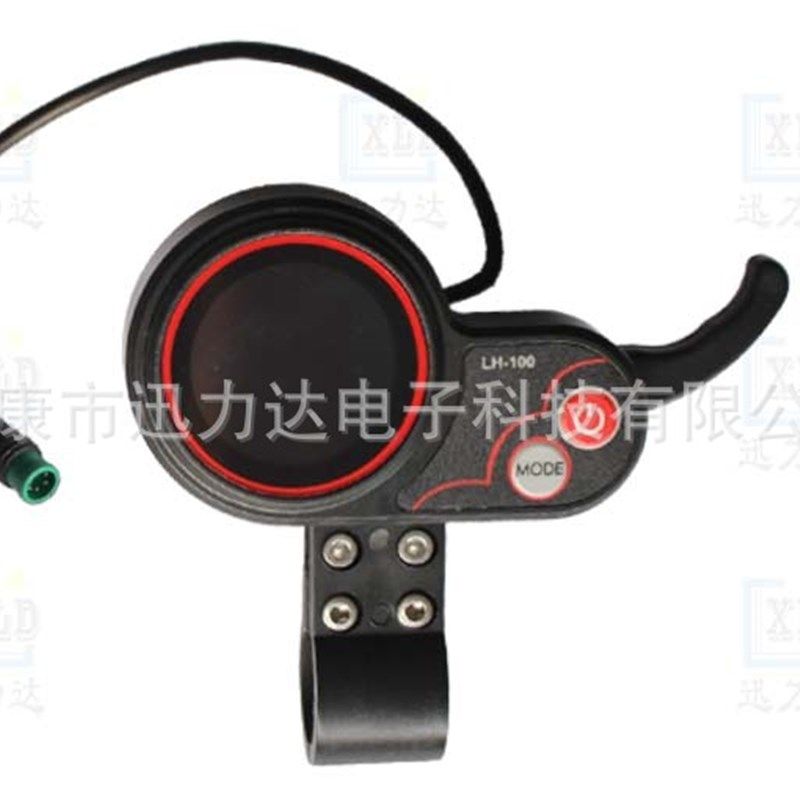 电动滑板车LCD液晶智能仪表指拨二合一 彩屏圆表6孔6线 LH100-F