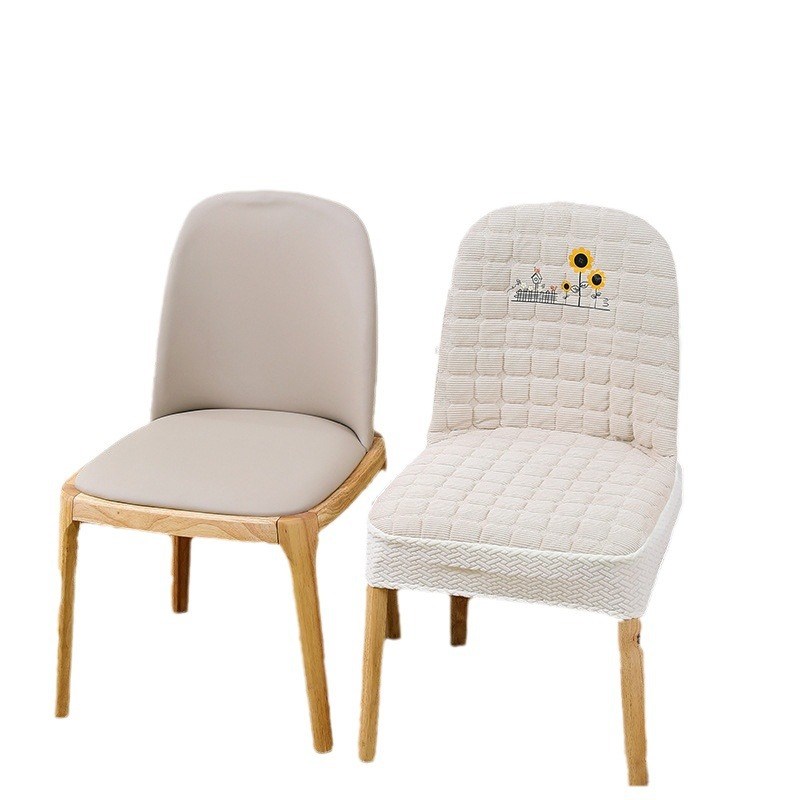 2024新款弧形矮靠背椅子套罩餐椅垫异形quan包餐桌椅套餐椅保护套