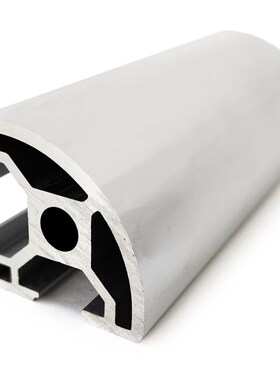 供应3030R铝型材 铝合金框架转角立柱型材半圆形黑色 3030R铝型材