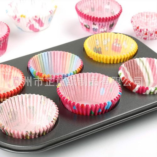 供应8CM烘培防油印花蛋糕纸杯 雪媚娘纸托 耐高温纸杯