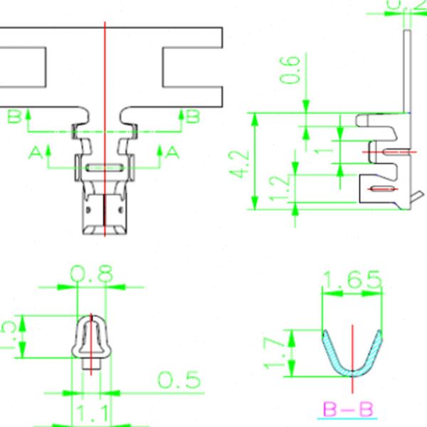 ZH1.5端子 插簧 簧片 压线头 冷压接线端子 1.5mm接插件连接器 TJ