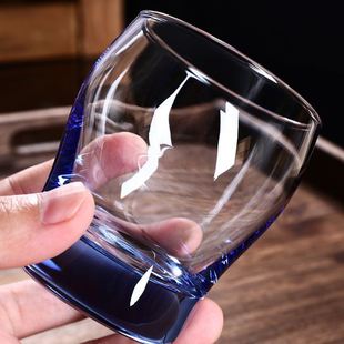 QJAO比利水晶透明玻璃水杯颜值家用耐热酒杯餐厅商用杯子啤