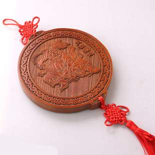 钟馗桃木大挂件木雕老宅商铺房屋新传统工艺