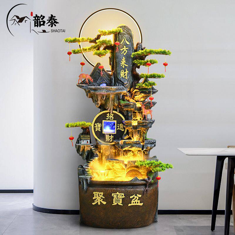 招财流水摆件鱼缸客厅家
