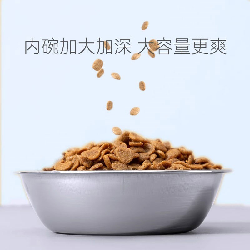 猫碗狗碗双碗不锈钢猫咪食盆碗防打翻饭盆狗狗喝水狗食盆宠物用品