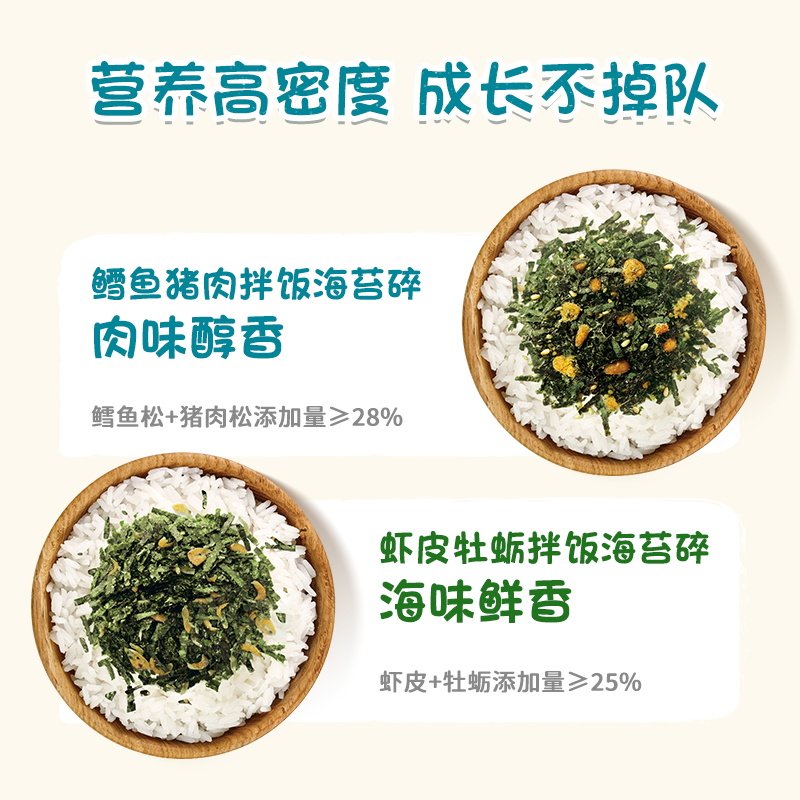 新货【满199减90】爷爷的农场鳕鱼猪肉松虾皮牡蛎拌饭海苔送婴儿