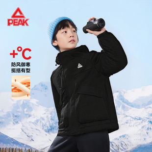 匹克童装男童棉服儿童冲锋衣外套秋冬款2025新款男孩冬季保暖棉衣