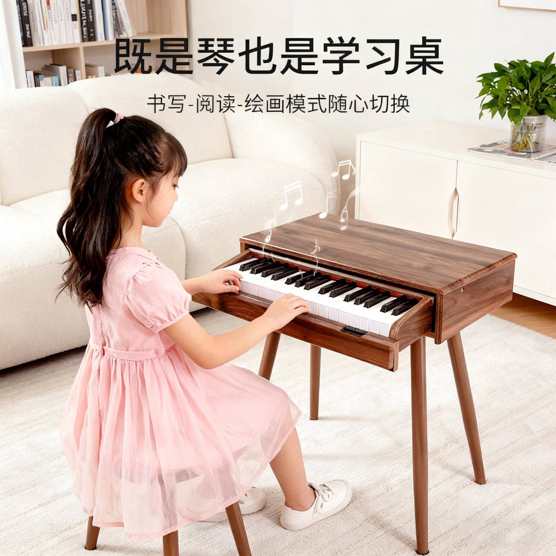 37键木质小钢琴抽屉款儿童玩具电子琴音乐婴幼儿童37键初学者