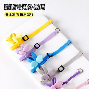 鹦鹉牵引绳超轻不勒外出背带训练溜鹦鹉鸟神器虎皮牡丹玄凤放飞绳