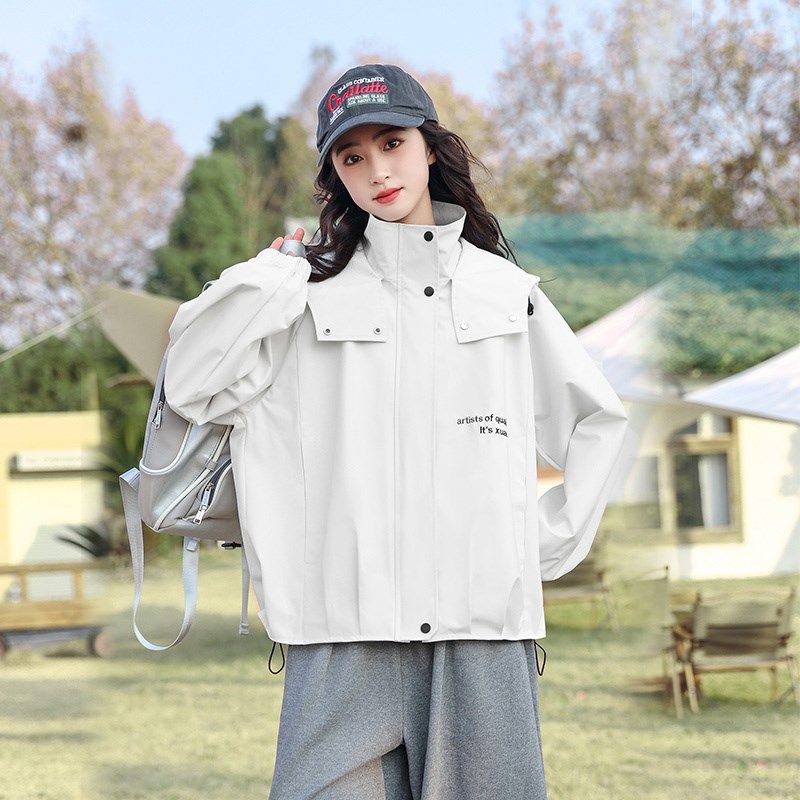 女童春装风衣外套2025新款大童女装春季儿童冲锋衣春秋初中生上衣