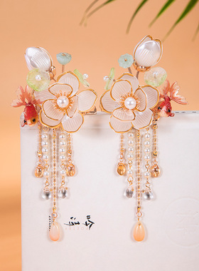 古月家儿童古风发饰女童宝宝汉服襦裙古装搭配头饰中国风仙气对夹