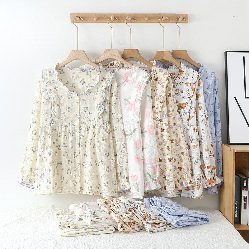 春夏纯棉月子服哺乳产后喂奶孕妇睡衣双层纱布家居服全棉绉布碎花,孕妇装/孕产妇用品/营养,哺乳衣/月子服,淘宝优惠券,粉丝福利购,淘宝优惠卷