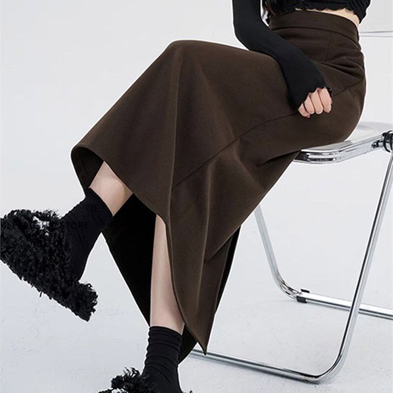 咖色毛呢包臀裙女秋冬新款a字美拉德半身裙梨型身材遮胯直筒长裙,孕妇装/孕产妇用品/营养,孕妇瑜伽背心/T恤,淘宝优惠券,粉丝福利购,淘宝优惠卷