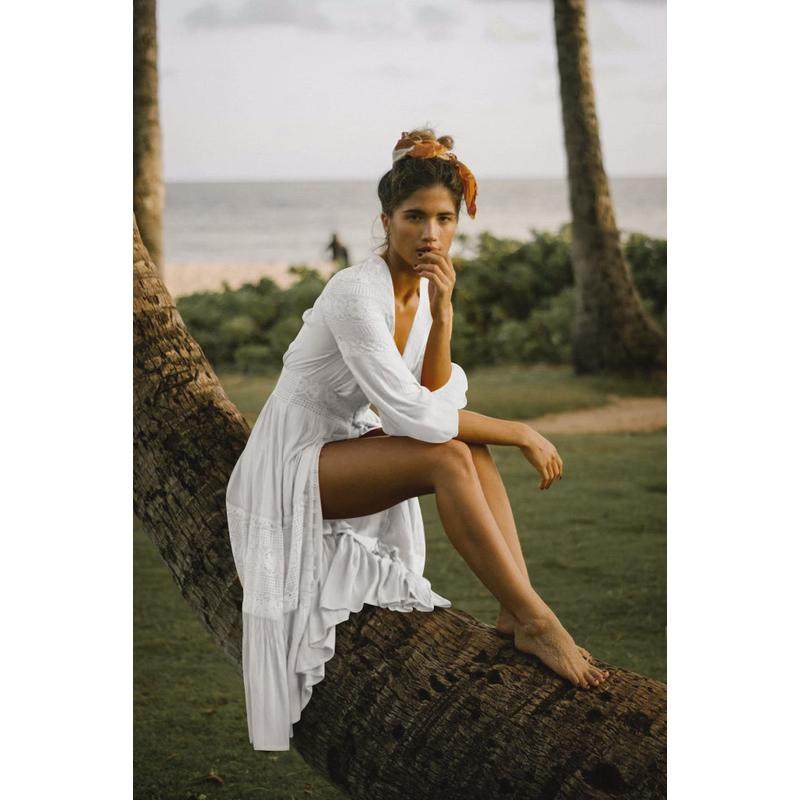 人棉拼蕾丝防晒扣子沙滩罩衫,排沙滩长裙,纺织面料/辅料/配套,防晒服布料,淘宝优惠券,粉丝福利购,淘宝优惠卷