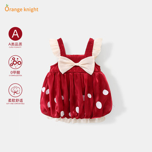 宝宝背心公主连衣裙夏季婴幼儿吊带裙女童韩系连衣裙周岁高端礼服