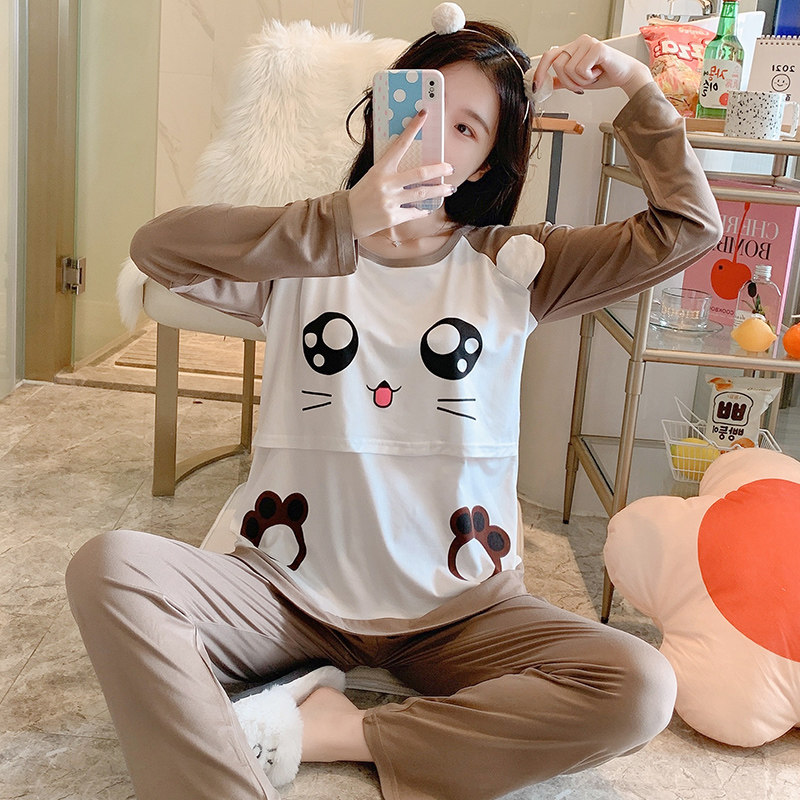 孕妇睡衣夏季薄款两件套春秋月子服九月份十月份产后纯棉哺乳喂奶,孕妇装/孕产妇用品/营养,家居服套装,淘宝优惠券,粉丝福利购,淘宝优惠卷