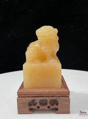 天然黄玉貔貅摆件刻字印新中式家居装F饰品客厅玄关开业送礼工艺