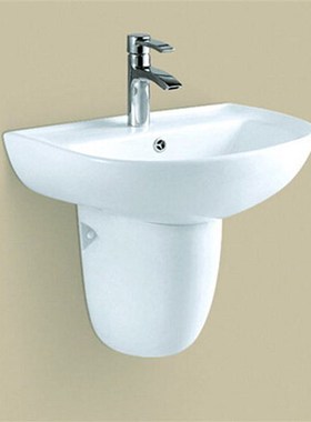 挂式半柱挂盆单孔洗面盆 挂墙洗手盆卫浴陶瓷半挂盆 D1001包送货