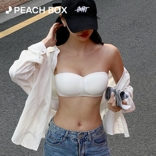 无肩带内衣女士小胸聚拢显大抹胸防滑隐形无痕文胸美背外穿裹胸
