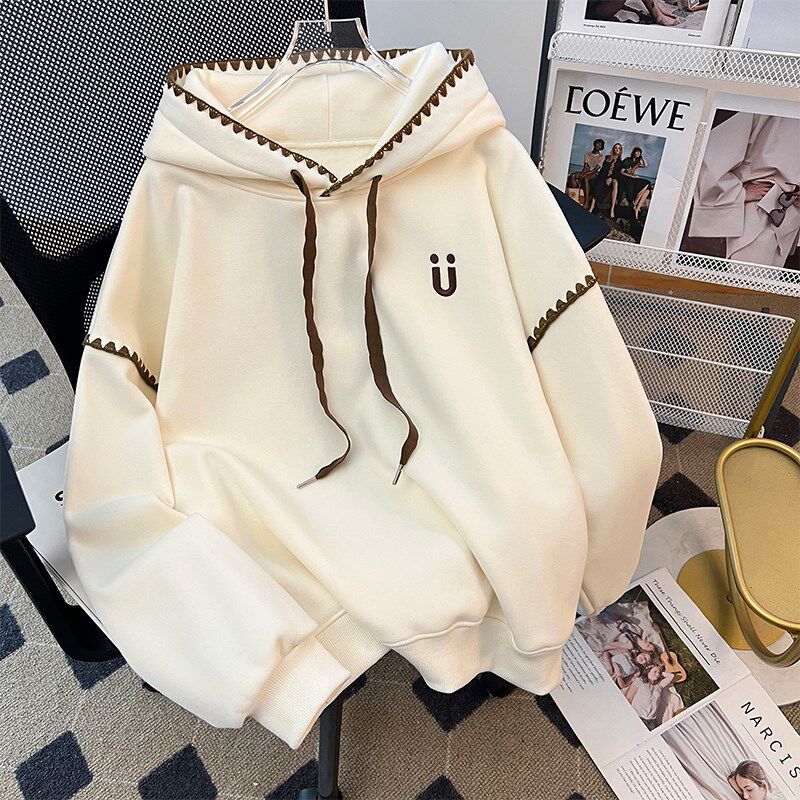 女童卫衣春秋冬季新款薄款大码长袖宽松圆领上衣潮百搭上衣